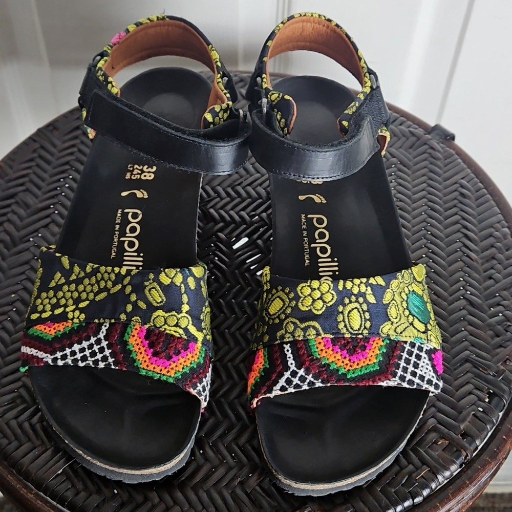 BIRKENSTOCK Papillio Eve Mash ankle wrap wedge sandals US 7 - Picture 5 of 10